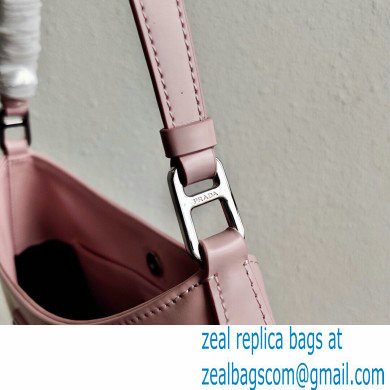 Prada Cleo Brushed Leather Shoulder Bag 1BC499 Light Pink 2021