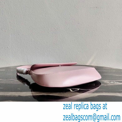 Prada Cleo Brushed Leather Shoulder Bag with Flap 1BD311 Light Pink 2021