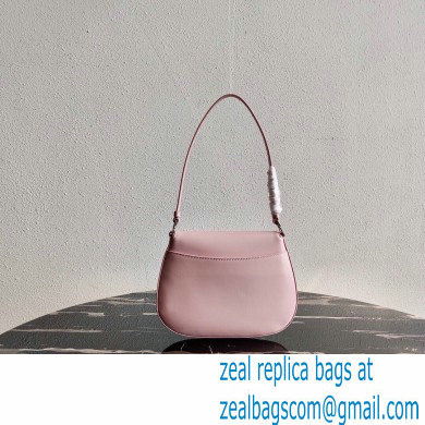 Prada Cleo Brushed Leather Shoulder Bag with Flap 1BD311 Light Pink 2021