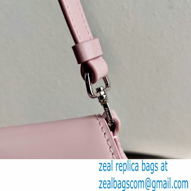 Prada Cleo Brushed Leather Shoulder Bag with Flap 1BD311 Light Pink 2021