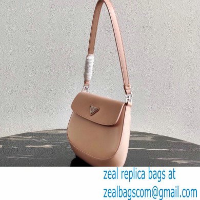 Prada Cleo Brushed Leather Shoulder Bag with Flap 1BD311 Orchid Pink 2020