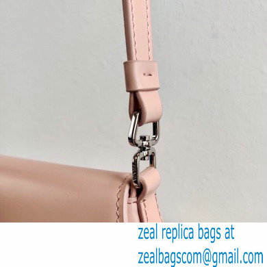 Prada Cleo Brushed Leather Shoulder Bag with Flap 1BD311 Orchid Pink 2020
