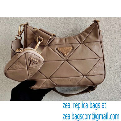 Prada Leather Shoulder Bag 1BC151 Beige 2021