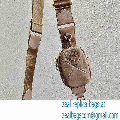 Prada Leather Shoulder Bag 1BC151 Beige 2021