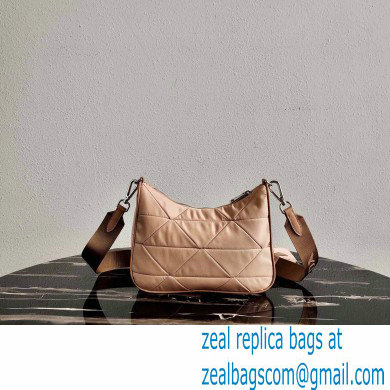Prada Padded Nylon Shoulder Bag 1BC151 Beige 2021