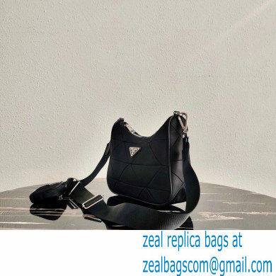 Prada Padded Nylon Shoulder Bag 1BC151 Black 2021