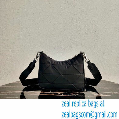 Prada Padded Nylon Shoulder Bag 1BC151 Black 2021 - Click Image to Close