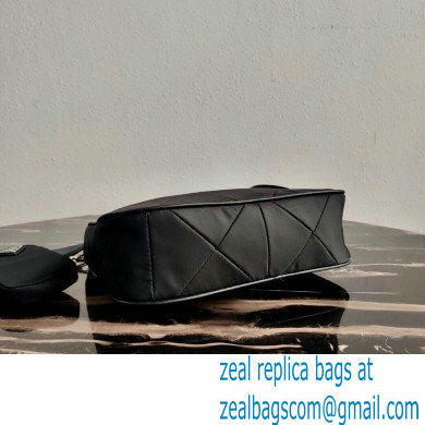 Prada Padded Nylon Shoulder Bag 1BC151 Black 2021 - Click Image to Close