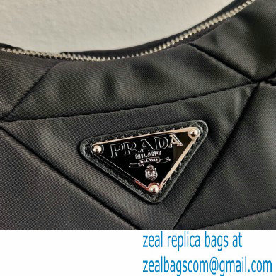 Prada Padded Nylon Shoulder Bag 1BC151 Black 2021 - Click Image to Close