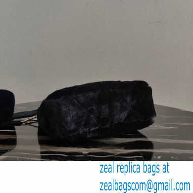 Prada Shearling Shoulder Bag 1BC151 Black 2021