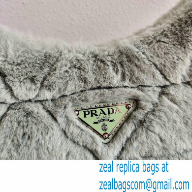 Prada Shearling Shoulder Bag 1BC151 Light Green 2021