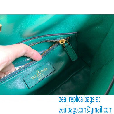 Valentino Large Roman Stud The Handle Bag Green 2021 - Click Image to Close