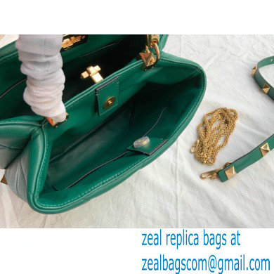 Valentino Large Roman Stud The Handle Bag Green 2021