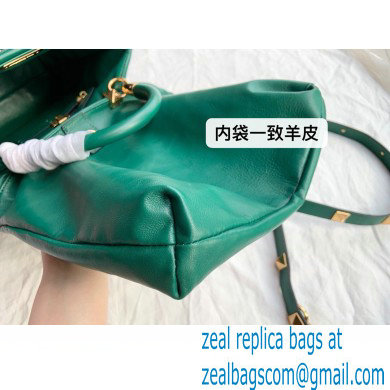 Valentino Large Roman Stud The Handle Bag Green 2021