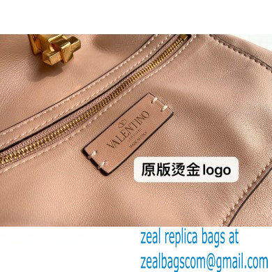 Valentino Large Roman Stud The Handle Bag Nude 2021 - Click Image to Close