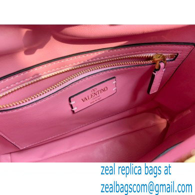 Valentino Large Roman Stud The Handle Bag Pink 2021 - Click Image to Close