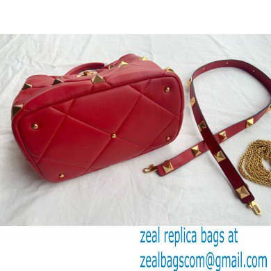 Valentino Large Roman Stud The Handle Bag Red 2021