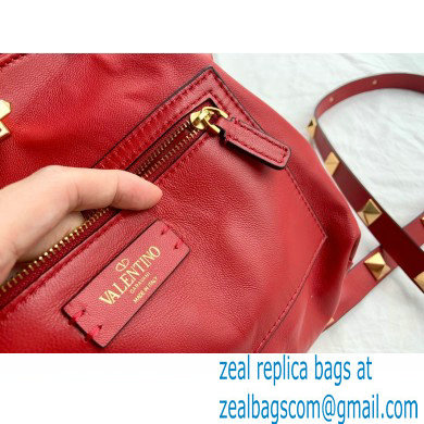 Valentino Large Roman Stud The Handle Bag Red 2021 - Click Image to Close