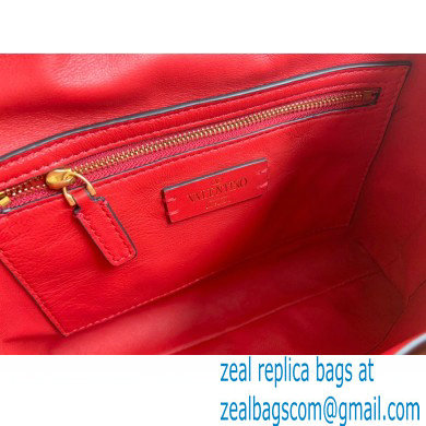 Valentino Large Roman Stud The Handle Bag Red 2021 - Click Image to Close