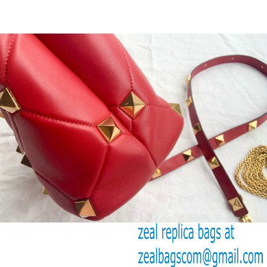 Valentino Large Roman Stud The Handle Bag Red 2021