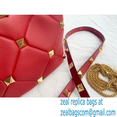 Valentino Large Roman Stud The Handle Bag Red 2021 - Click Image to Close