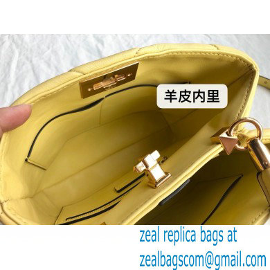 Valentino Large Roman Stud The Handle Bag Yellow 2021 - Click Image to Close