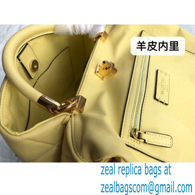 Valentino Large Roman Stud The Handle Bag Yellow 2021