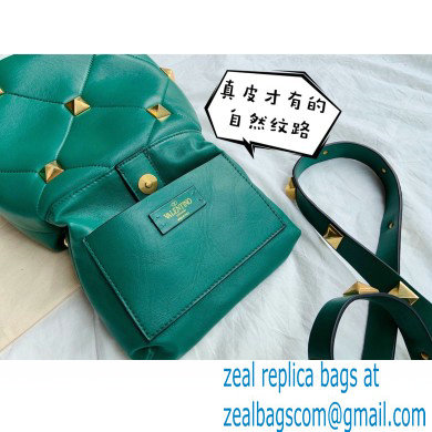 Valentino Small Roman Stud The Handle Bag Green 2021