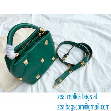 Valentino Small Roman Stud The Handle Bag Green 2021