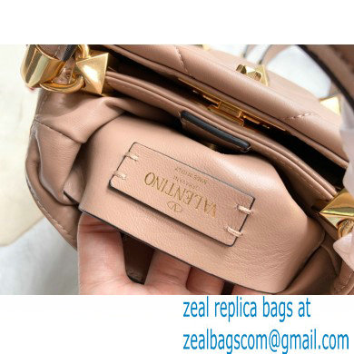 Valentino Small Roman Stud The Handle Bag Nude 2021