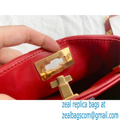 Valentino Small Roman Stud The Handle Bag Red 2021