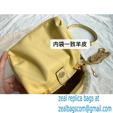 Valentino Small Roman Stud The Handle Bag Yellow 2021 - Click Image to Close