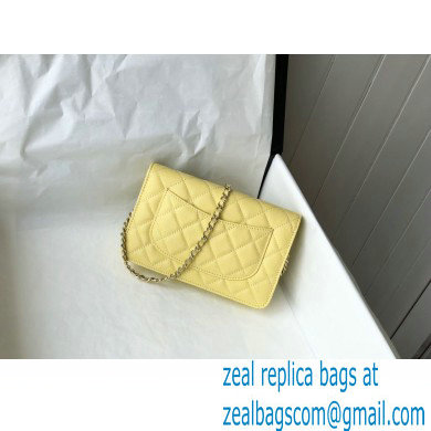 chanel wallet on chain bag AS81066 yellow
