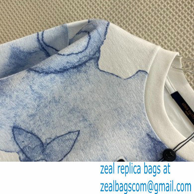 louis vuitton watercolor monogram T-shirt blue