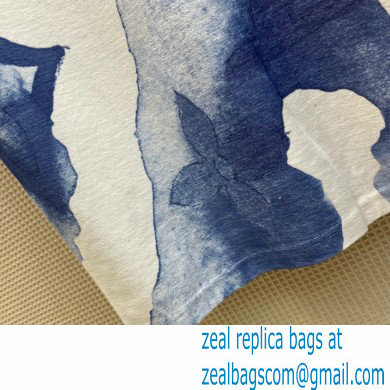 louis vuitton watercolor monogram T-shirt blue - Click Image to Close