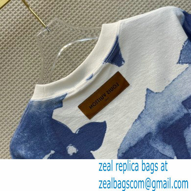 louis vuitton watercolor monogram T-shirt blue