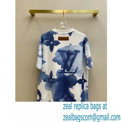 louis vuitton watercolor monogram T-shirt blue