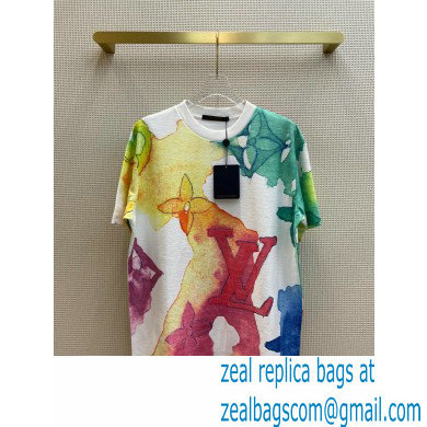 louis vuitton watercolor monogram T-shirt green - Click Image to Close