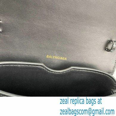 BalenciagaCowhide Crocodile embossed Flap bag in Black Bb011 - Click Image to Close