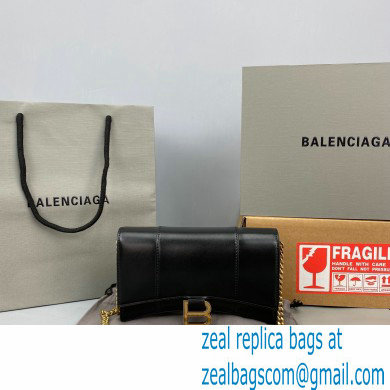 Balenciaga Cowhide B Metal buckle Chain bag in Black Bb016 - Click Image to Close