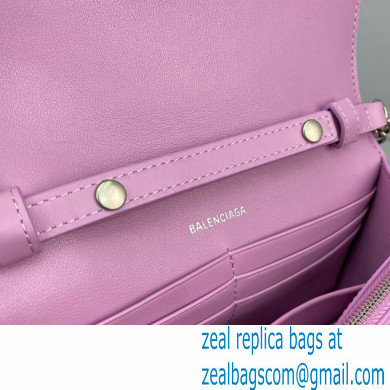 Balenciaga Cowhide B Metal buckle Chain bag in Pink Bb017