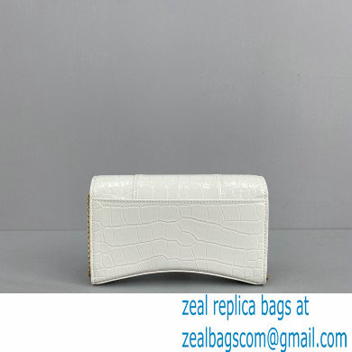 Balenciaga Cowhide B Metal buckle Chain bag in White Bb014 - Click Image to Close