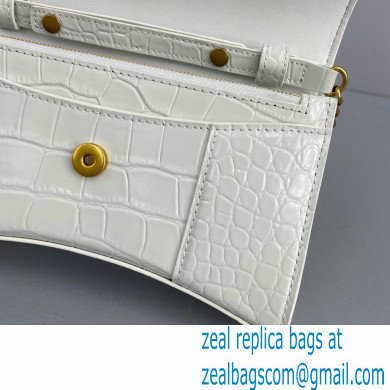 Balenciaga Cowhide B Metal buckle Chain bag in White Bb014 - Click Image to Close