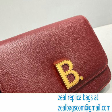 Balenciaga Cowhide B Metal buckle Flap bag in Red Bb001 2021