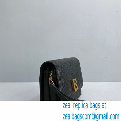 Balenciaga Cowhide Lychee pattern Flap bag in Black Bb003 2021