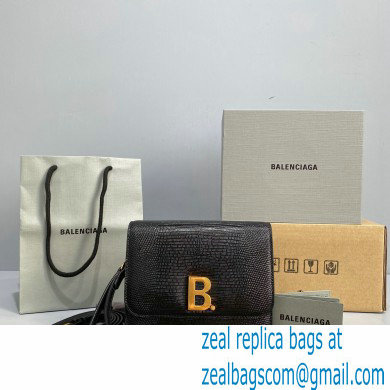 Balenciaga Cowhide Lychee pattern Flap bag in Black Bb003 2021