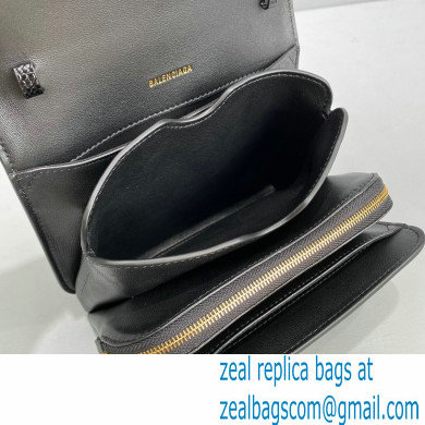 Balenciaga Cowhide Lychee pattern Flap bag in Black Bb003 2021 - Click Image to Close