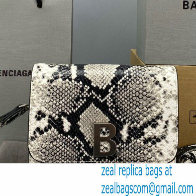 Balenciaga Cowhide Python Embossed Flap bag in Brown Bb013 - Click Image to Close