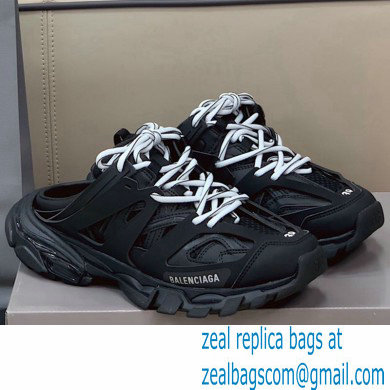 Balenciaga Nylon and mesh cloth Trackmules shoes in Black Bs001