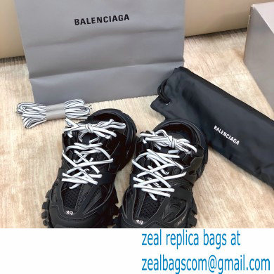 Balenciaga Nylon and mesh cloth Trackmules shoes in Black Bs001 - Click Image to Close